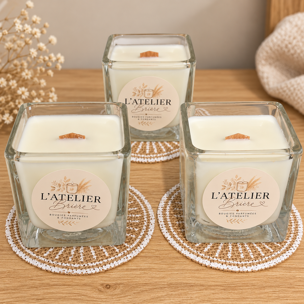Bougie artisanale parfumée – Vanille
